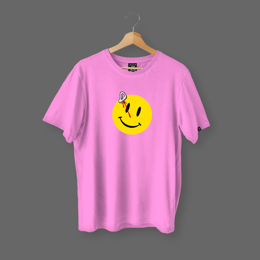 ACID SMILEY -pale pink-